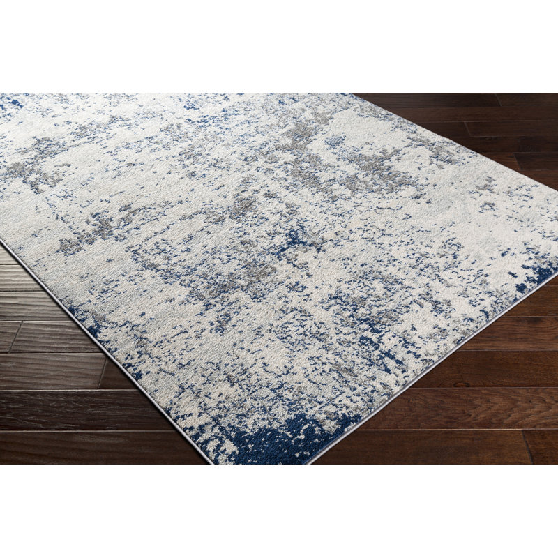 17 Stories Baptista Performance Blue/Gray/Ivory Rug & Reviews Wayfair